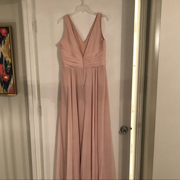 Amsale Blush Justine Bridesmaid Dress - Picture 2 of 4
